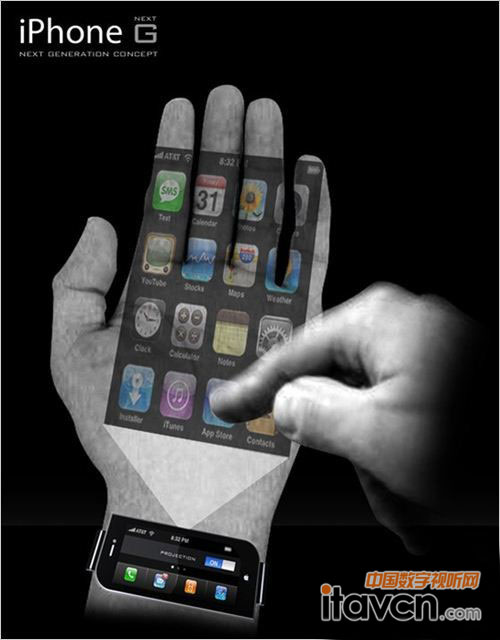 全息投影概念手机iPhone G颠覆苹果设计