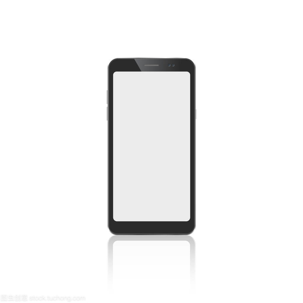 设备样机 smartfone, 新的手机矢量图在白色背景下被隔离